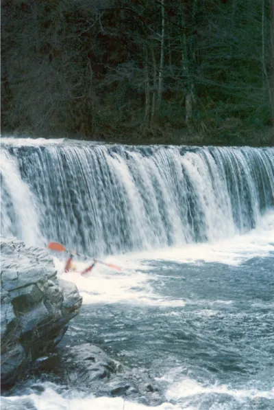 A la réception sur le barrage de Chamborédon (attention au rappel suivant le niveau d'eau)